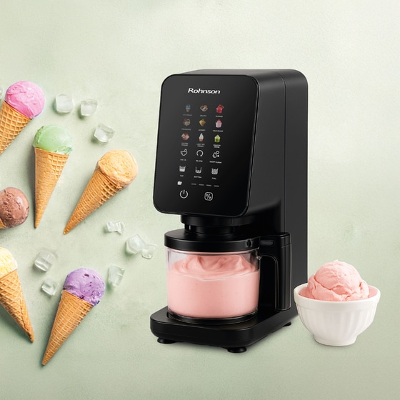 Παγωτομηχανή ROHNSON R5655 VLCREME 3 x 450 ml Μαύρο image 8