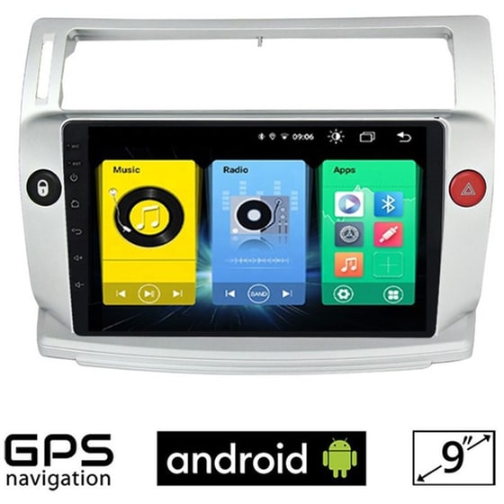OEM Ηχοσύστημα Αυτοκινήτου Citroen C4 (2004-2010) Οθόνη αφής 9" 16GB+2GB Μαύρο image 0