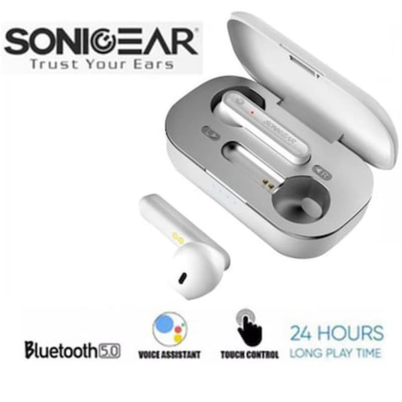 SONIC GEARS Ακουστικά Bluetooth Sonic Gear 3+ - Λευκά