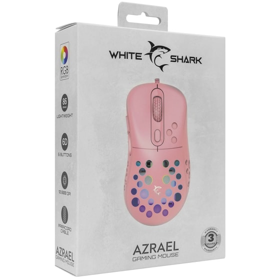 White Shark Azrael Gaming Ενσύρματο Ποντίκι - Ροζ image 6