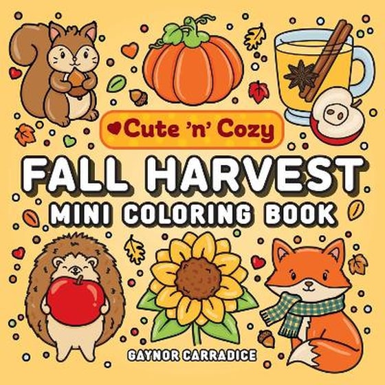 Fall Harvest Mini Coloring Book image 0