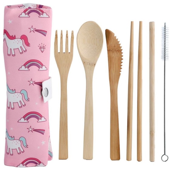 Puckator Σετ Μαχαιροπήρουνα Bamboo - Unicorn image 0