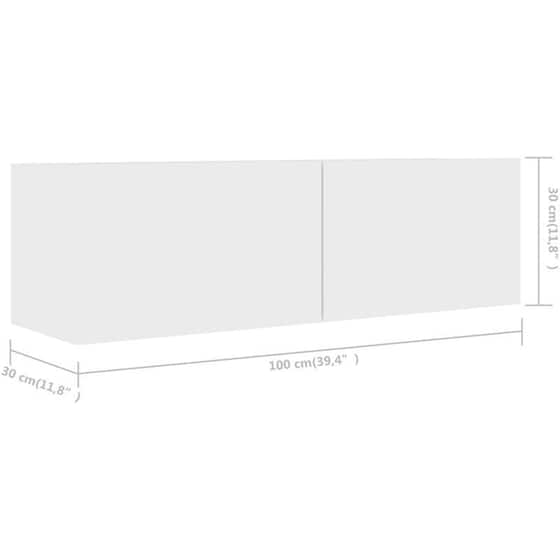 Έπιπλα Τηλεόρασης VidaXL Μοριοσανίδα 3 Τμχ 100x30x30cm - Λευκό image 5
