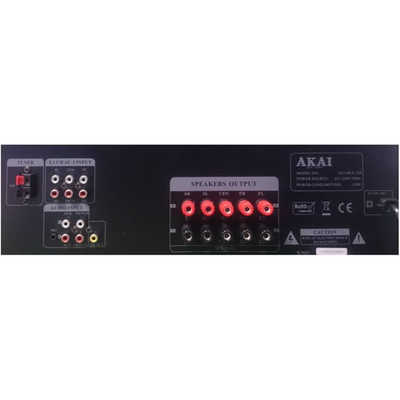 Akai AS110RA-320BT Ραδιοενισχυτής 5.1 Karaoke 30W - Μαύρο image 1