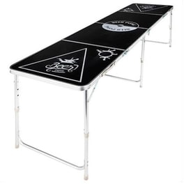 Αποκριάτικο Hi Τραπέζι Beer Pong Πτυσσόμενο Μαύρο Με Ρυθμιζόμενο Ύψος