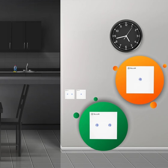 Έξυπνος Διακόπτης Tellur με Wi-Fi, SS2N 1800W - Λευκό image 5