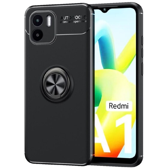 Θήκη Xiaomi Redmi A1/Redmi A2 - Ancus AutoFocus Shock Proof με Ring Holder - Black image 0