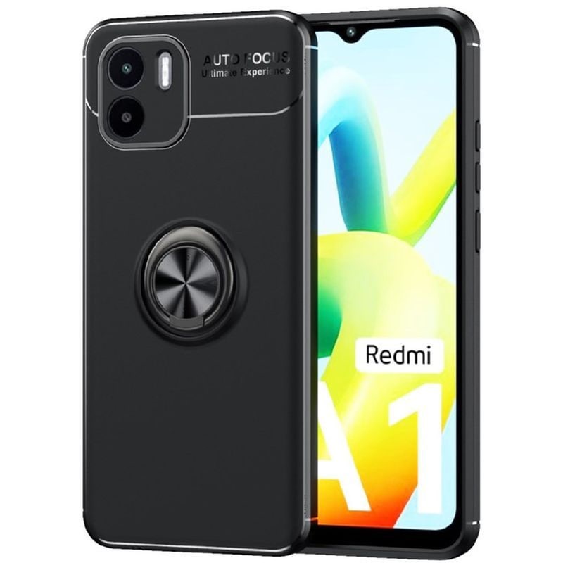 Θήκη Xiaomi Redmi A1/Redmi A2 - Ancus AutoFocus Shock Proof με Ring Holder - Black
