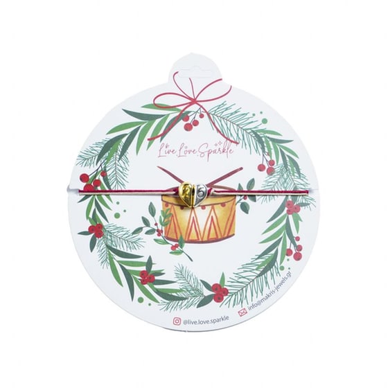 Γούρι Βραχιολάκι Live.Love.Sparkle Καρδούλα 26 Χρυσό Ασημί image 0