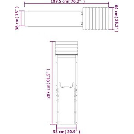 VidaXL Παιδική Χαρά Εξωτερικού Χώρου από Μασίφ Ξύλο Πεύκου image 8