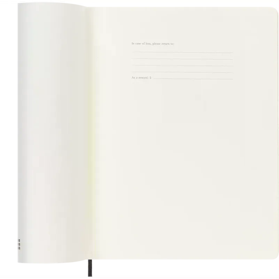 Ημερολόγιο Εβδομαδιαίο Moleskine 2025-2026 18Μ XL Black Soft image 2