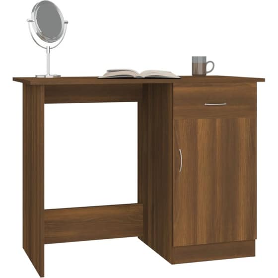 Γραφείο VidaXL από Επεξεργασμένο Ξύλο 100x50x76 cm - Καφέ Δρυς image 1