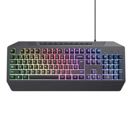Trust GXT836 EVOCX Gaming Μεμβράνης Ενσύρματο Full Size Πληκτρολόγιο RGB Μαύρο (GR)