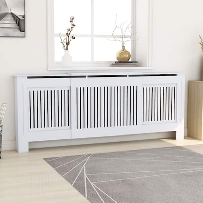 VIDAXL Vidaxl Κάλυμμα Καλοριφέρ Λευκό 205 Εκ. Από Mdf
