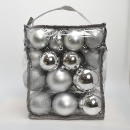 Σετ Χριστουγεννιάτικα Στολίδια Spitishop A-s Silver 184164 από PVC 52 Τμχ - Μπάλα