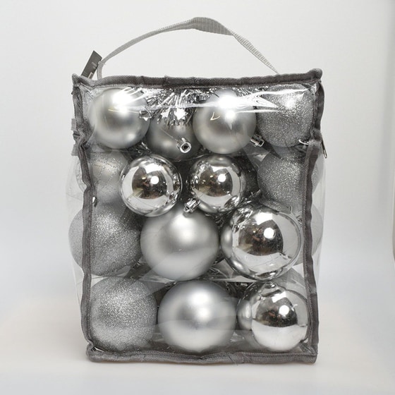 Σετ Χριστουγεννιάτικα Στολίδια Spitishop A-s Silver 184164 από PVC 52 Τμχ - Μπάλα image 0