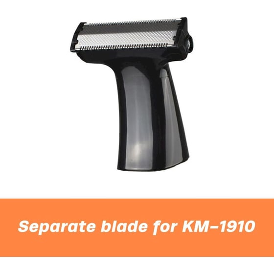 Ξυριστική Μηχανή KEMEI KM-1910 με 4 Χτενάκια Αδιάβροχη - Πορτοκαλί/ Μαύρο image 7