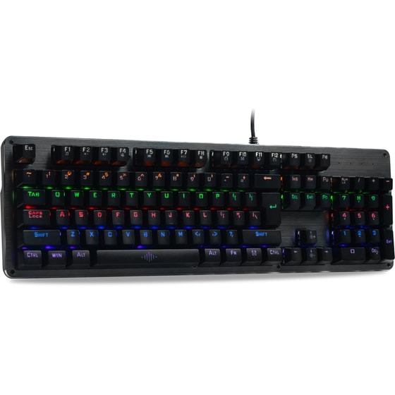 Zeroground KB-2950G Simeto V2.0 Gaming Μηχανικό Ενσύρματο Πληκτρολόγιο με Custom Blue διακόπτες και RGB φωτισμό Ασημί (US) image 2