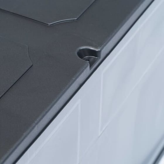 Μπαούλο Αποθήκευσης Κήπου VidaXL από Πλαστικό 119x46x60 cm - Γκρι/Μαύρο image 5