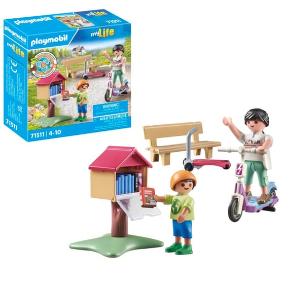 PLAYMOBIL® My Life Υπαίθρια ανταλλακτική βιβλιοθήκη (71511) image 1
