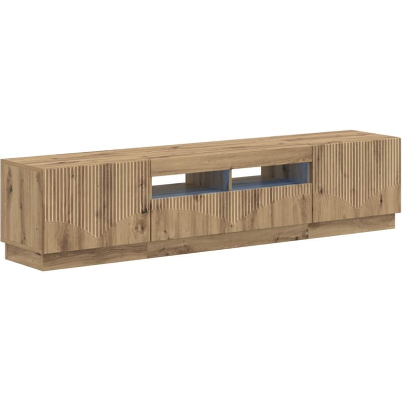 Έπιπλο Τηλεόρασης VidaXL HOORN με LED 3 τμχ 179 x 35 x 40 cm - Artisan Δρυς