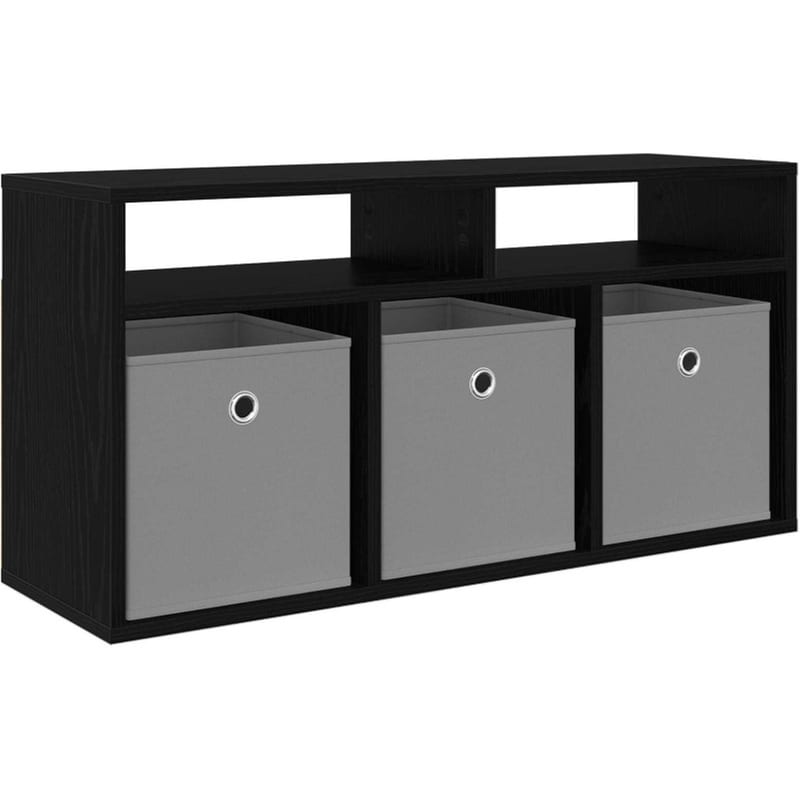 Έπιπλο Τηλεόρασης VidaXL με Συρτάρι 87 x 27,5 x 43 cm - Μαύρη Οξιά