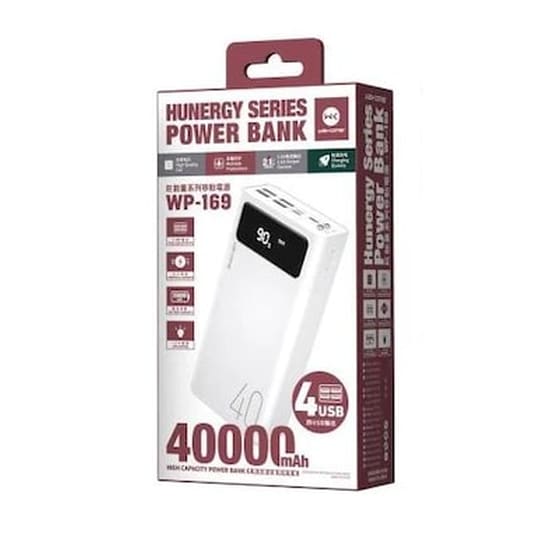 Power Bank Wk 40000mah Hunergy White Wp-169 image 1
