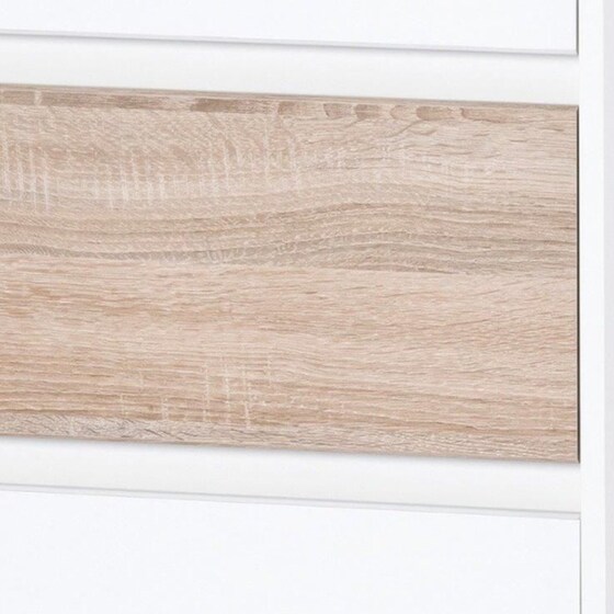 Συρταριέρα Rimino από Μοριοσανίδα 80x38x104cm - Φυσικό/Λευκό image 3
