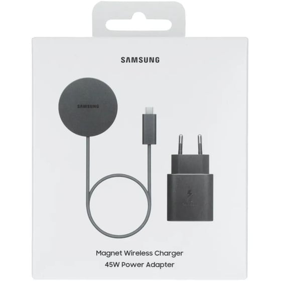 Ασύρματος Φορτιστής Samsung Magnet Wireless Charger USB-C 25W + Wired Charger 45W - Dark Gray image 6