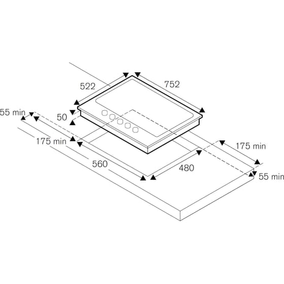 LA GERMANIA P755CLAGX(GPL) 75 cm Inox Εστία Υγραερίου Αυτόνομη image 1
