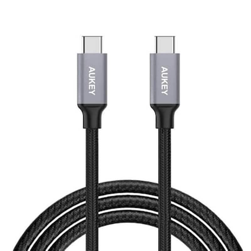 AUKEY Καλώδιο δεδομένων Aukey Cb-cd5 Braided Usb-C to Usb-C 1m - Black