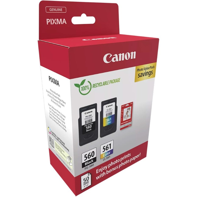 Canon PG-560/CL-561 Photo Value Pack Μελάνια Εκτυπωτή