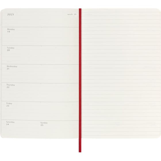 Ημερολόγιο Εβδομαδιαίο 2027 Moleskine 18Μ L Softcover Κόκκινο image 1
