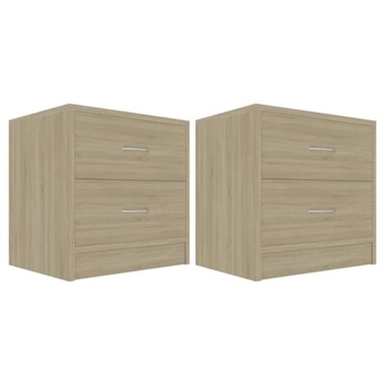 Vidaxl Κομοδίνα 2 Τεμ. Sonoma Δρυς 40 X 30 X 40 Εκ. Από Μοριοσανίδα image 2