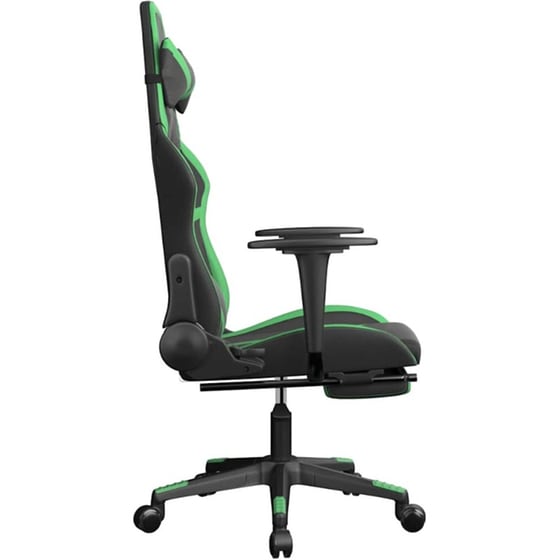 Καρέκλα Gaming VIDAXL 345437 με Υποπόδιο από Τεχνητό Δέρμα - Μαύρο image 2