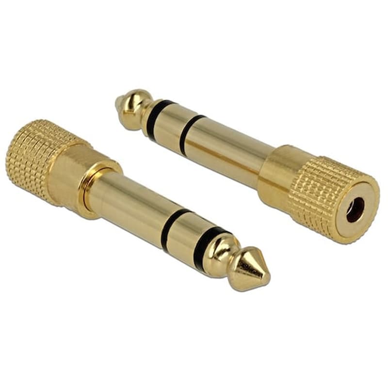 DELOCK Delock Αντάπτορας Stereo Από 6.3mm Σε Jack 3.5m, Metal, Gold