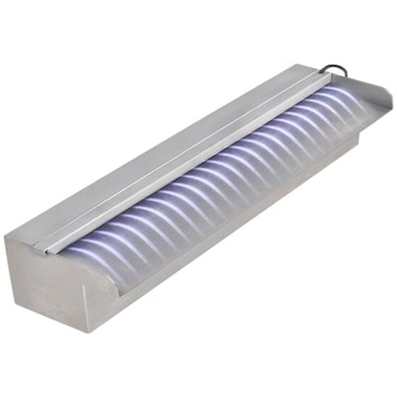 Vidaxl Σιντριβάνι Πισίνας Ορθογώνιο Με Led 45 Εκ. Από Ανοξείδωτο Ατσάλι image 3