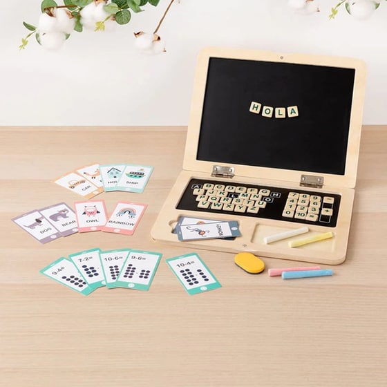 Ξύλινο Παιχνίδι Laptop Kiokids image 0