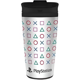 Κούπα Μεταφοράς Pyramid Playstation Μεταλλική 450 ml - Ασημί