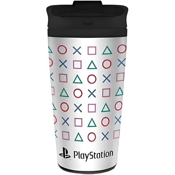 Κούπα Μεταφοράς Pyramid Playstation Μεταλλική 450 ml - Ασημί image 0