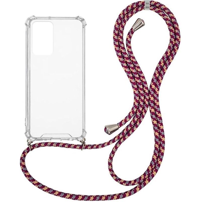 Θήκη Xiaomi Redmi Note 12 Pro 4G - Sonique Armor Clear Με Κορδόνι - Μπορντό