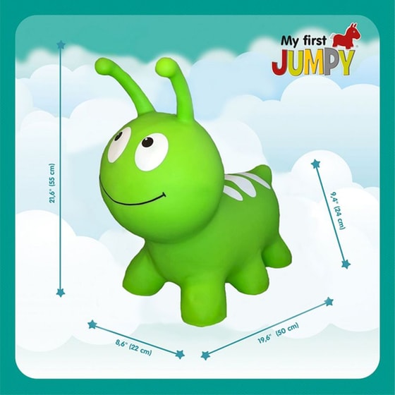 Gerardo's Jumpy Φουσκωτό Ζωάκι Σκουληκάκι 50 x 22 x 55 cm - Πράσινο image 2