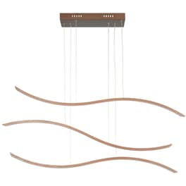 Φωτιστικό Οροφής Led Dimmable Homelighting Waves 77-8130 από Αλουμίνιο - Καφέ