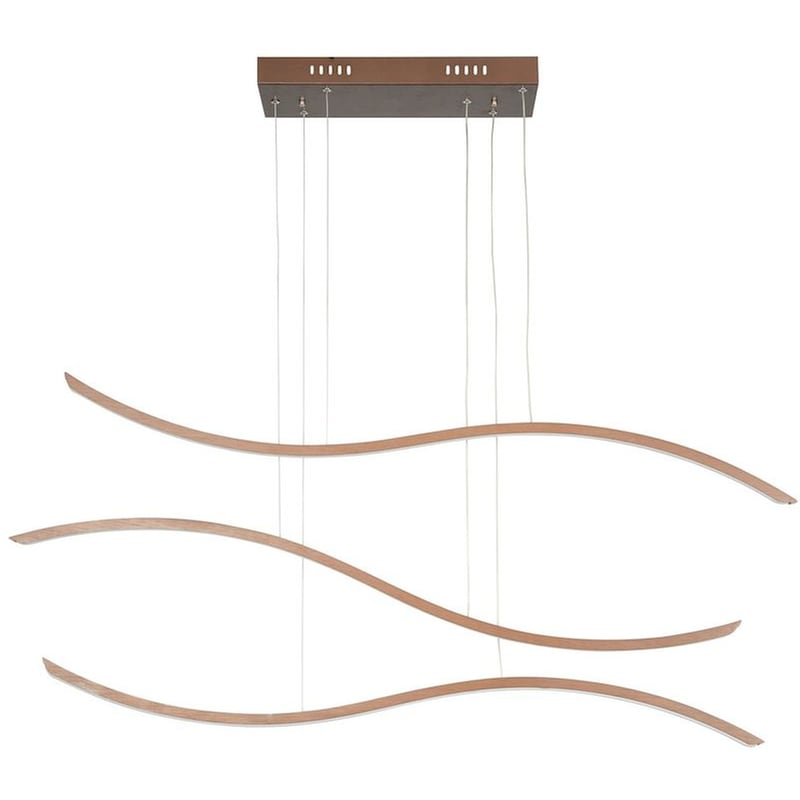 Φωτιστικό Οροφής Led Dimmable Homelighting Waves 77-8130 από Αλουμίνιο - Καφέ HOMELIGHTING
