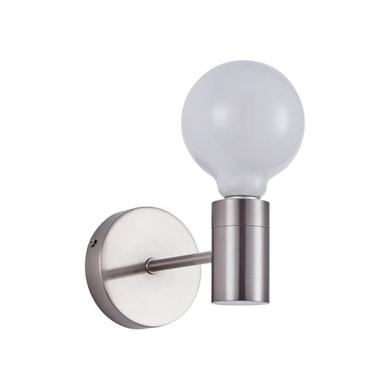 Απλίκα Τοίχου Homelighting Adept Tube 77-8251 Μεταλλική 17x10x10 cm - Ασημί image 0