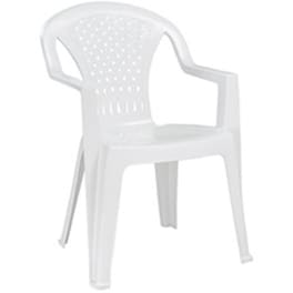 Πολυθρόνα Woodwell Στοιβαζόμενη Πλαστική  C8654 57x45x80cm - Άσπρη