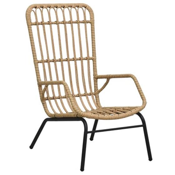 Καρέκλα Κήπου Vidaxl από Συνθετικό Ρατάν 75x53.5x90cm - Καφέ image 1