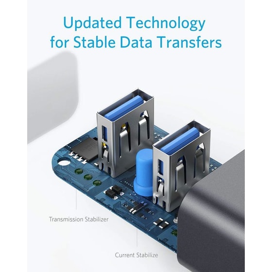 Anker USB Hub 4 σε 1 USB-C - Ανθρακί image 5