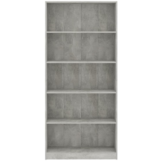 Βιβλιοθήκη VidaXL από Μοριοσανίδα 80x24x175 cm - Γκρι image 2