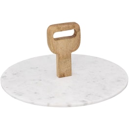 Πλατώ Σερβιρίσματος Spitishop Μαρμάρινο Φ30x14 cm - Λευκό